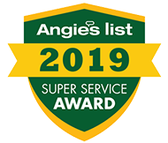 2019 Angie's List Super Service Award badge.